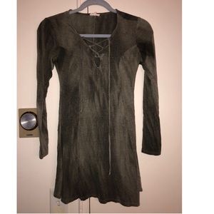 Army green color dress